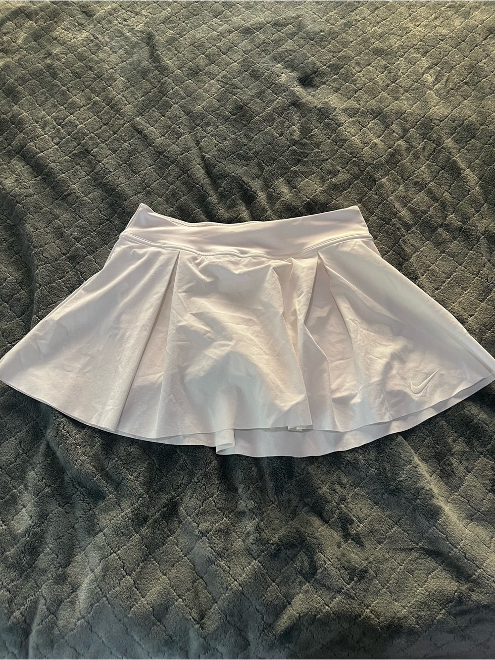 Nike Court Dri-FIT Victory Tennis‎ Skirt White Pleated Skort with Shorts Medium